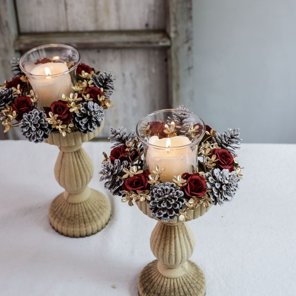 Christmas Wreath Fake - Christmas Candlestick Wreath Red Fruit Artificial