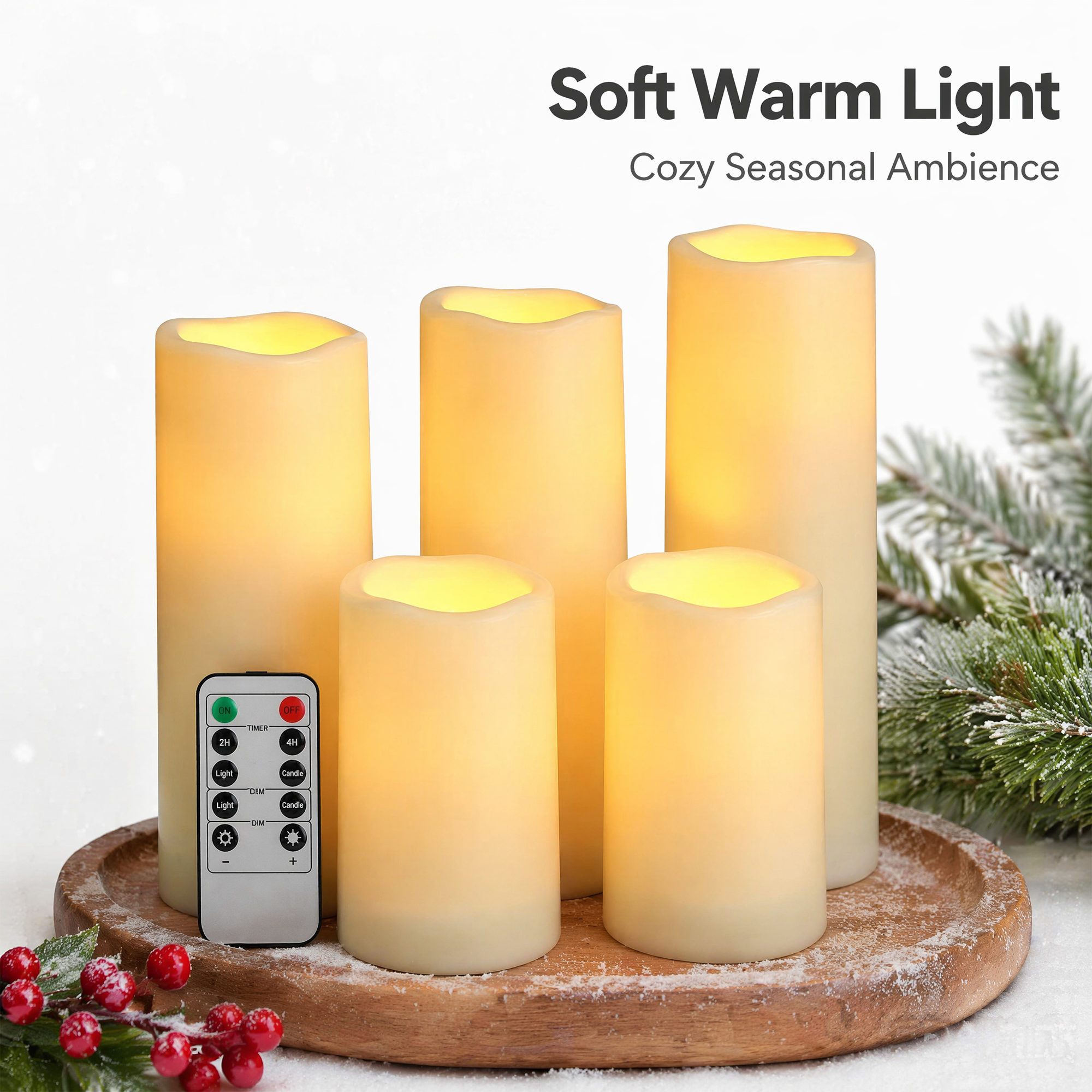 Flameless LED Pillar Candle Wa - Holiday Candle Set review and price