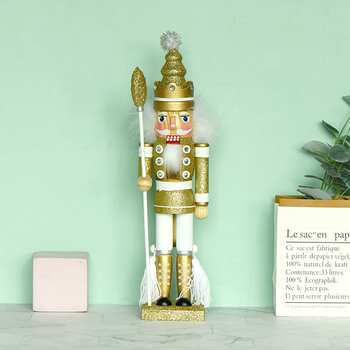 B84B-Wooden King Nutcracker Or - Nutcracker Figurine review and price