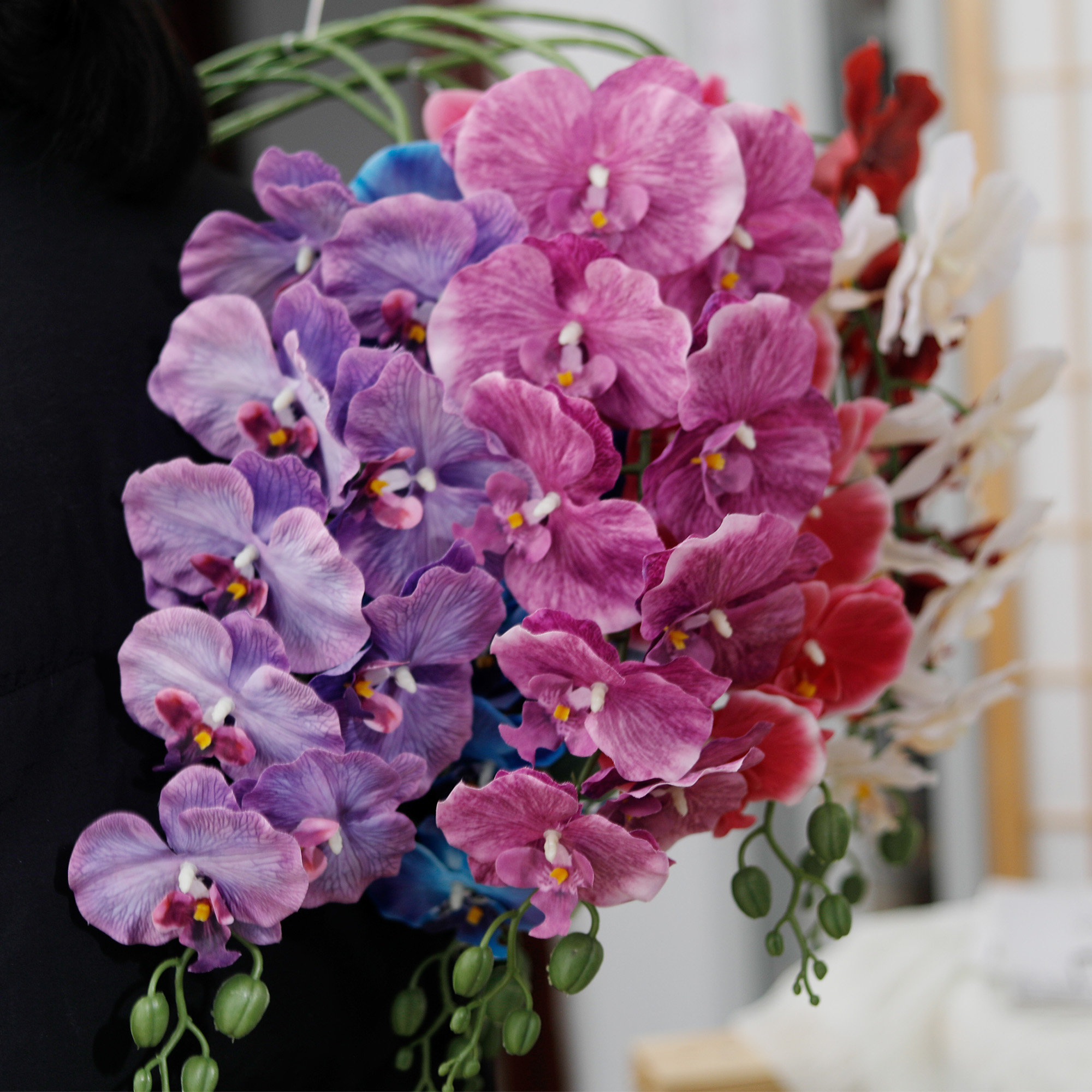 Long Branch Butterfly Orchids  - Christmas Wreath Fake review and price