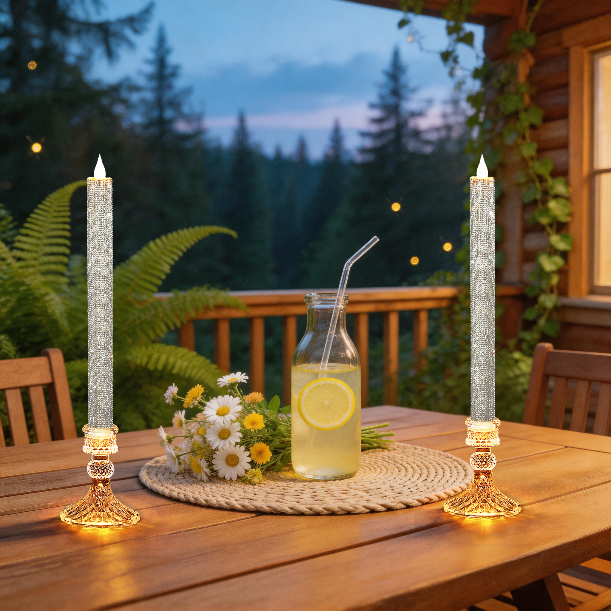 Flameless Taper Candle Set of  - Holiday Candle Set review and price