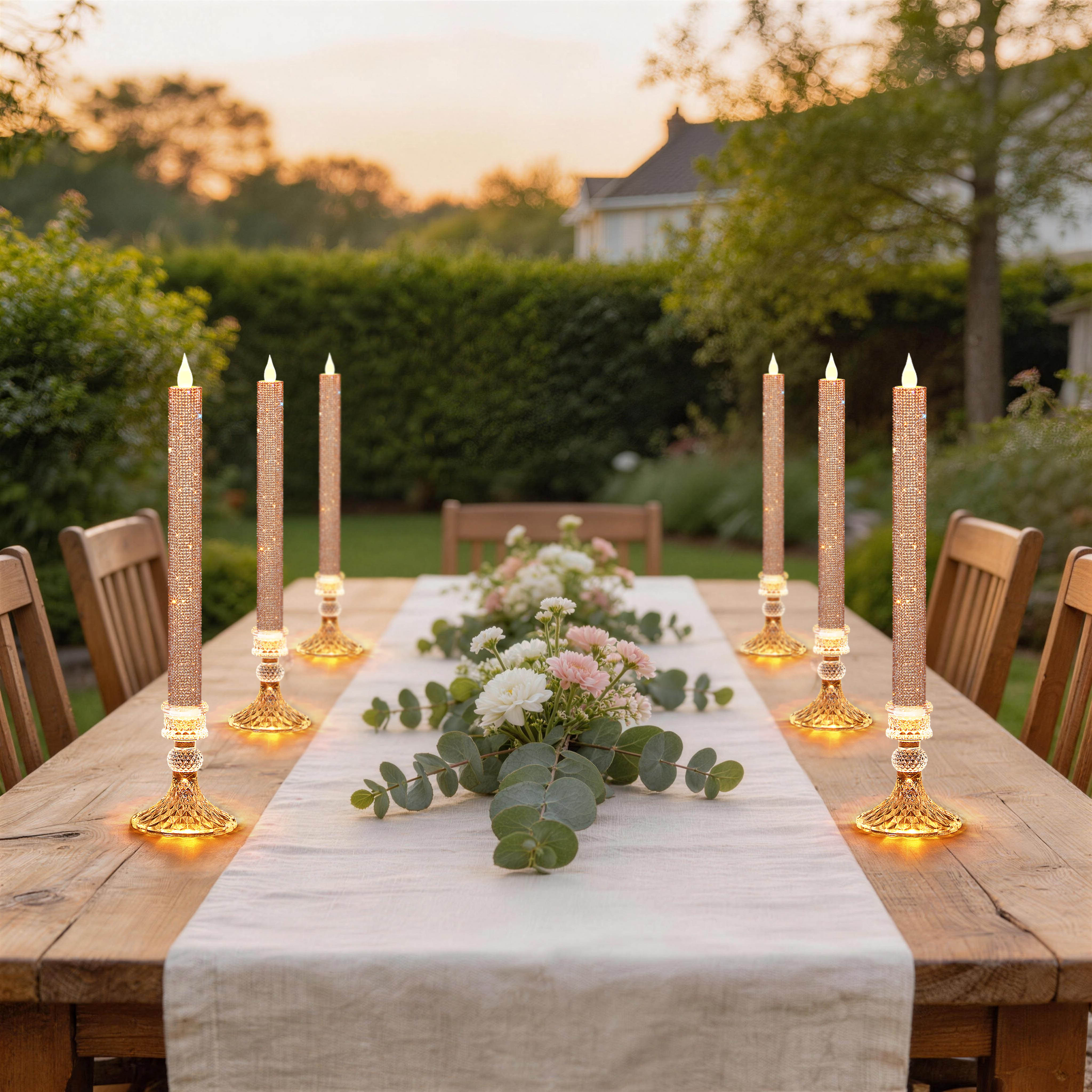 Flameless Taper Candle Set of  - Holiday Candle Set review and price
