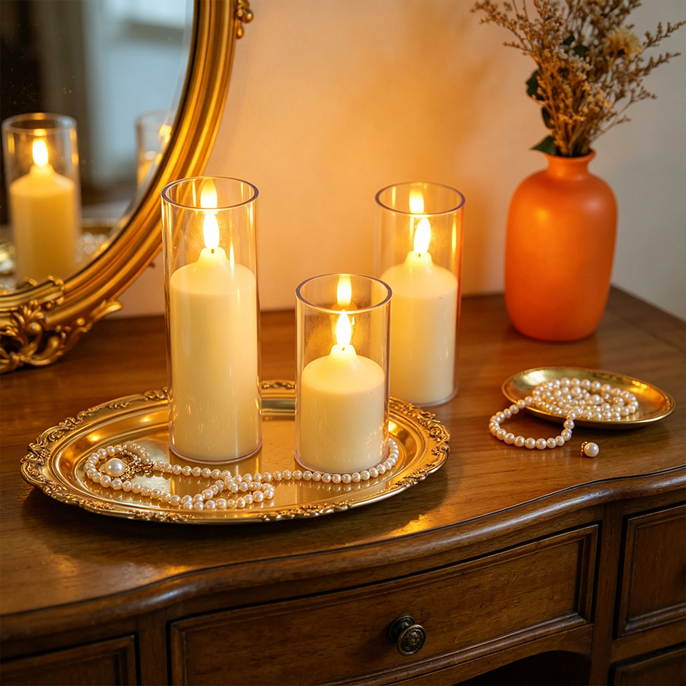 3pcs/ set LED Flameless Flicke - Holiday Candle Set review and price